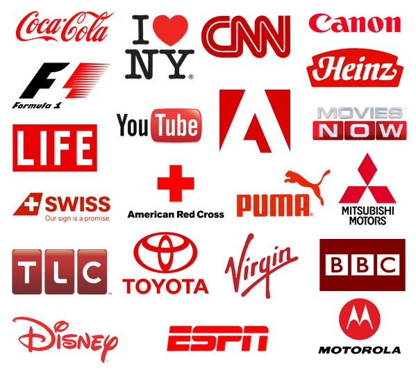 logo tipos de empresas que utilizam vermelho