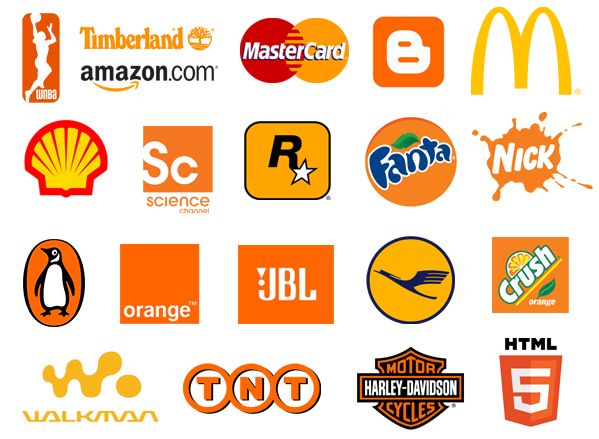 logotipos de empresas que utilizam amarelo e laranja