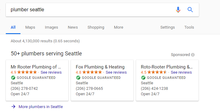 plumber seattle google search