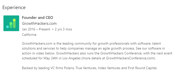 sean ellis growth hackers experience