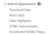 search appearance webmaster tools
