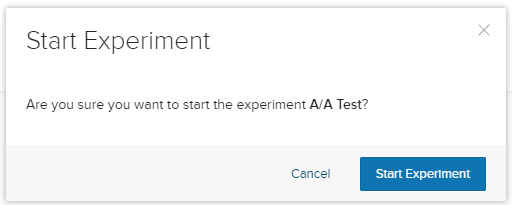start experiment in optimizely