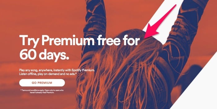 try spotify premium 60 days