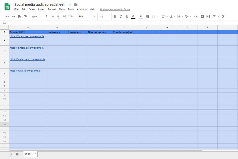 Chart Audit Tool Template