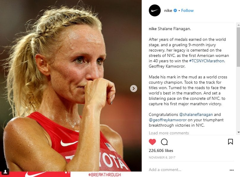 screen!   shot 041018 043910 pm - how nike uses instagram in 2018