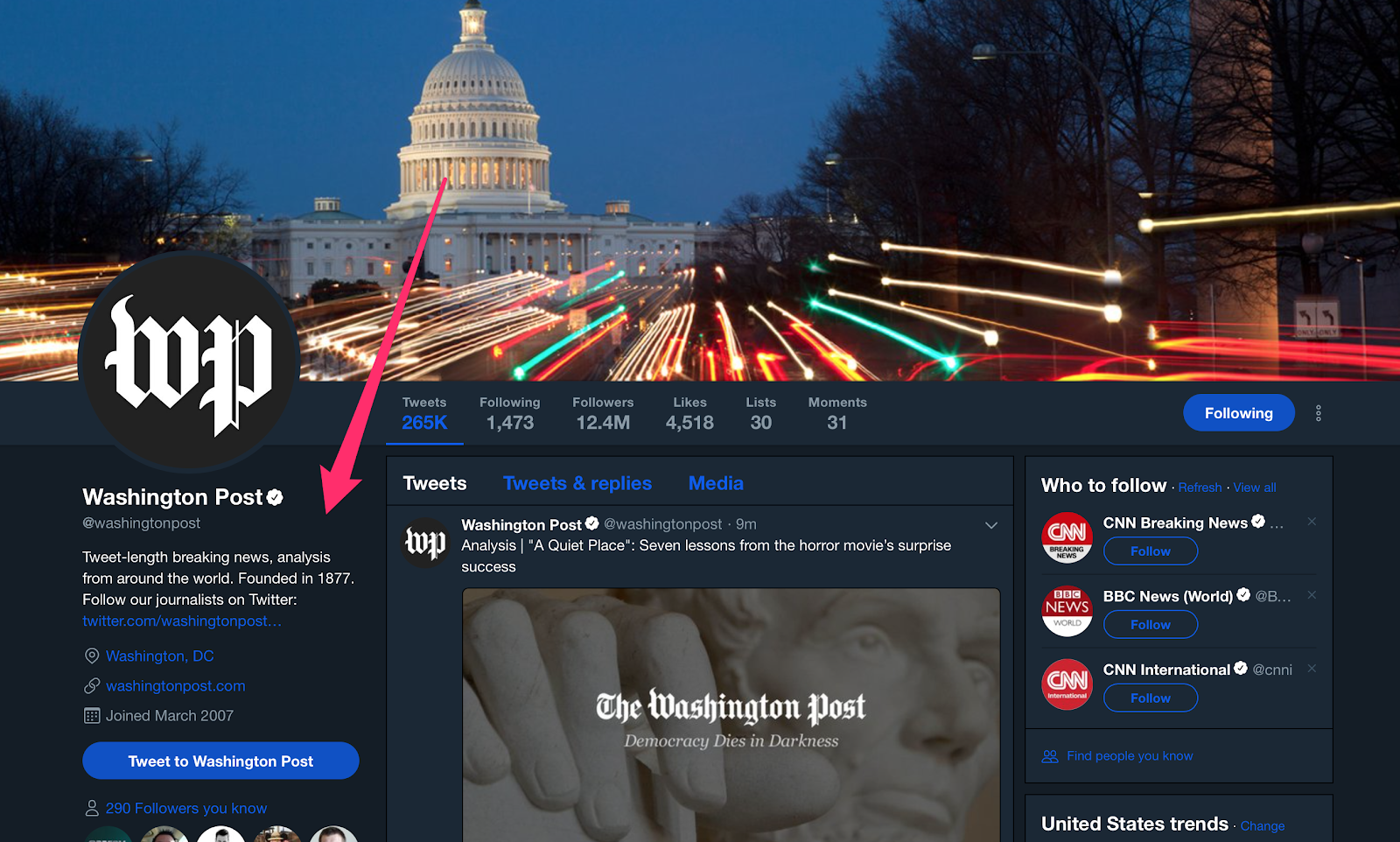 Washington Post   washingtonpost    Twitter - How to Get Followers on Twitter in 8 Easy Steps