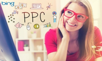 PPC text with young woman