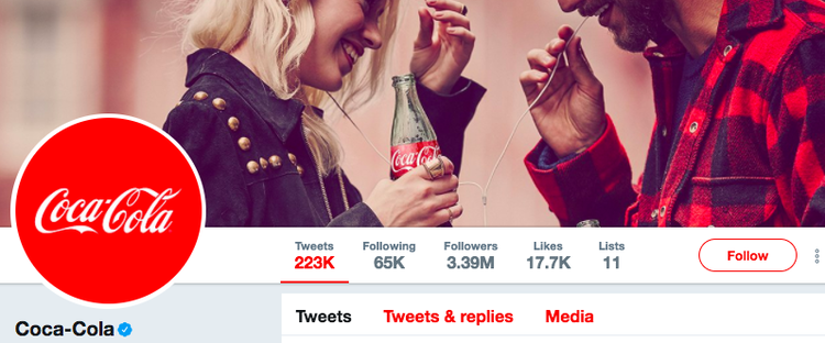 coca cola twitter - How to Get Followers on Twitter in 8 Easy Steps