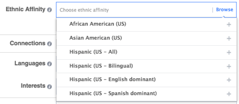 rab ethnic affinity targeting