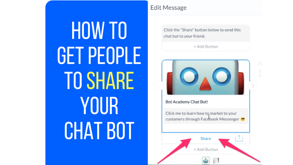 share button on chatbot