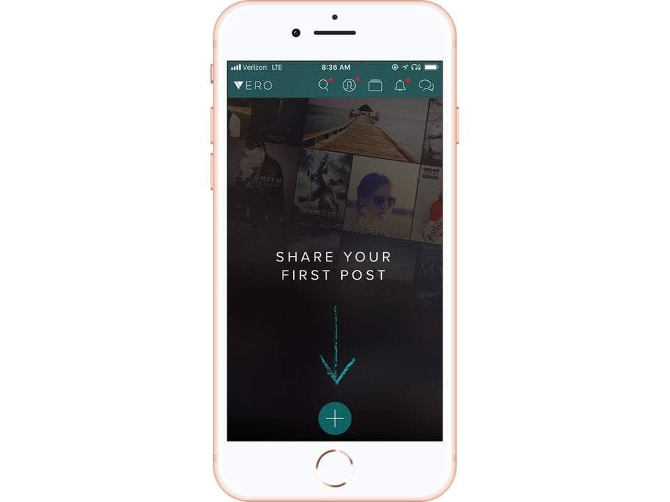 share your first post on vero