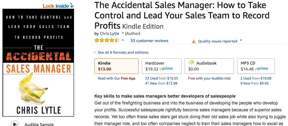 the accidental sales manager book