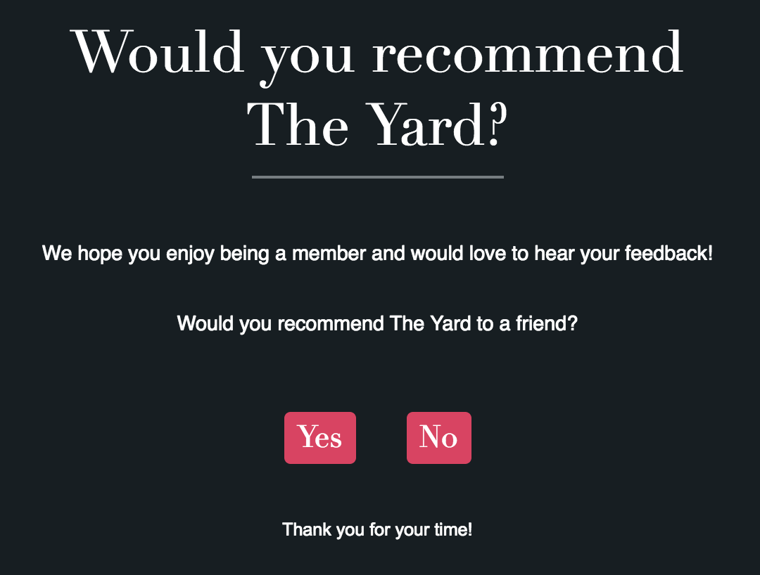 would you recommend the yard