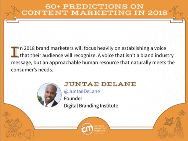 content marketing predictions for 2018