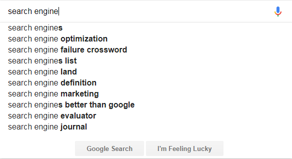 search engine autosuggest