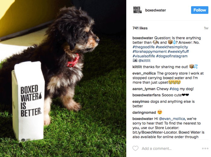 boxed water instagram