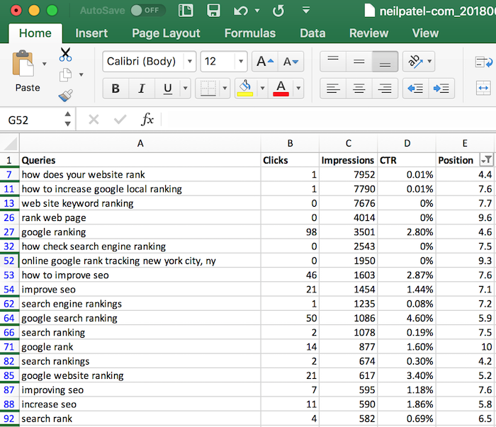 excel filter results