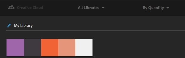 my library in creative cloud