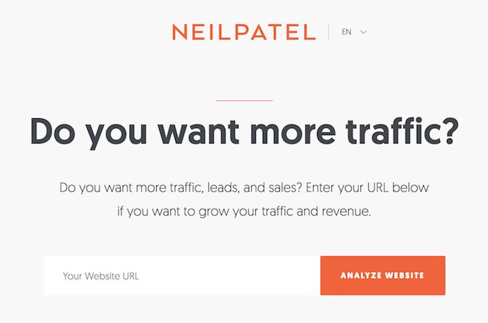 neil patel homepage