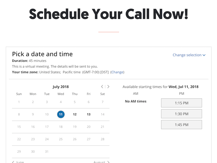 schedule call