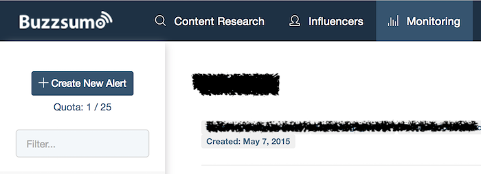 buzzsumo monitor