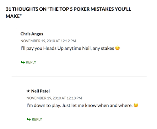 comments poker