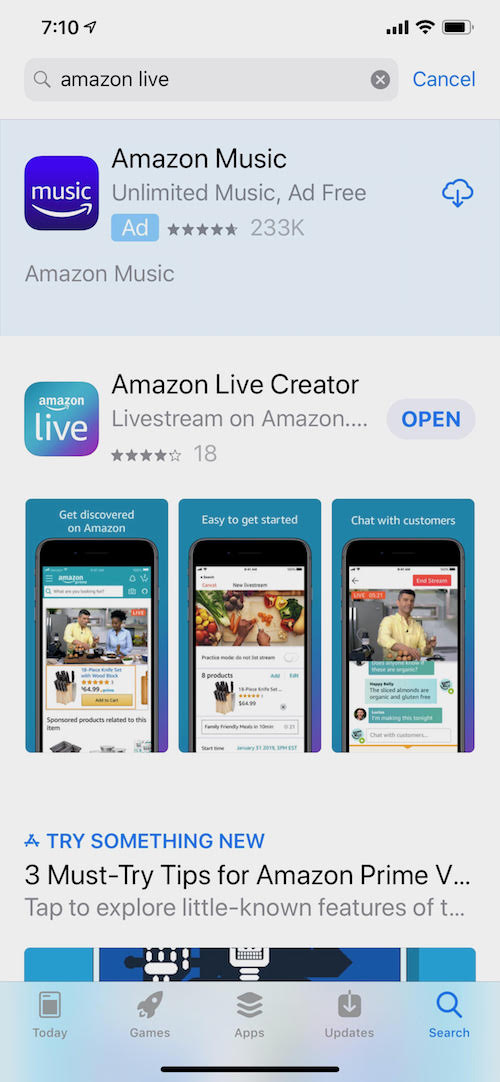 amazon live app