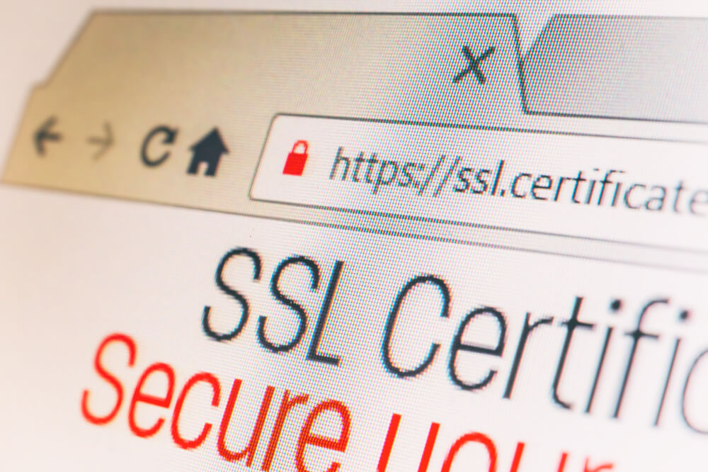 acesso na internet à página com certificado SSL