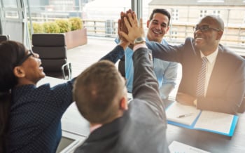 equipe de negócios motivada