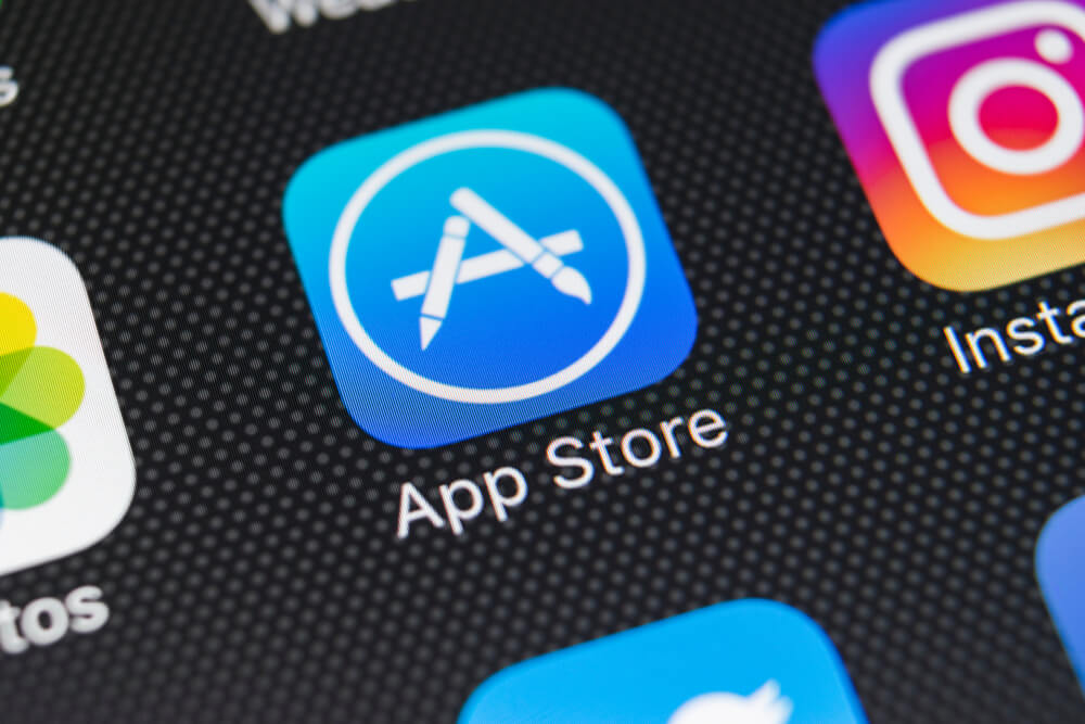 ícone da App Store no dispositivo iPhone