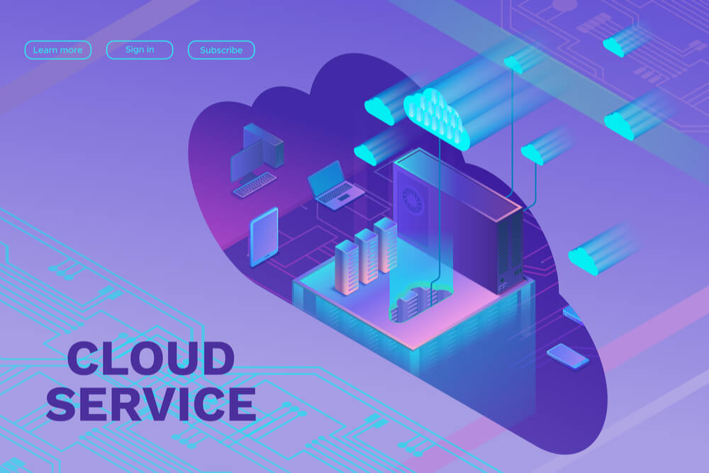 ilustração sobre Cloud Service