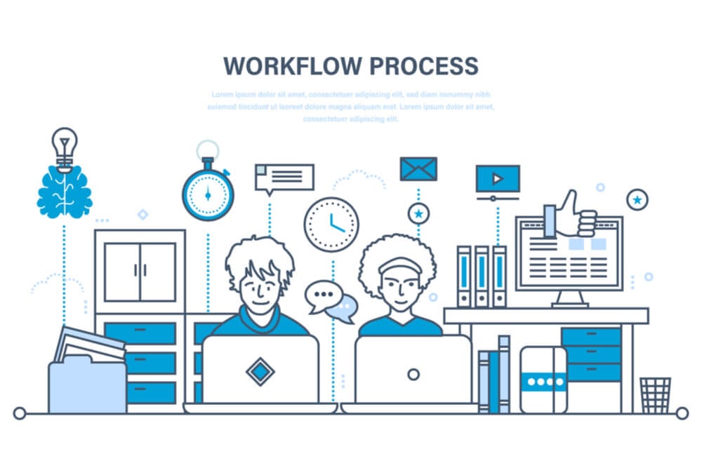 ilustração sobre workflow process