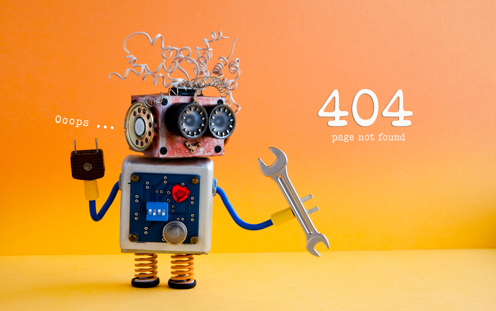 página de error 404 