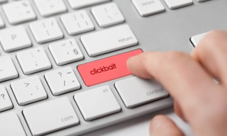teclado de computaor com tecla clickbait