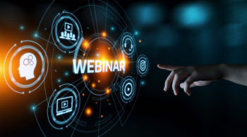 títulos e ícones relacionados a Webinar
