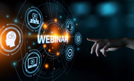 títulos e ícones relacionados a Webinar