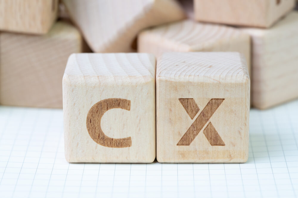 cubos com letras CX representando Customer Experience