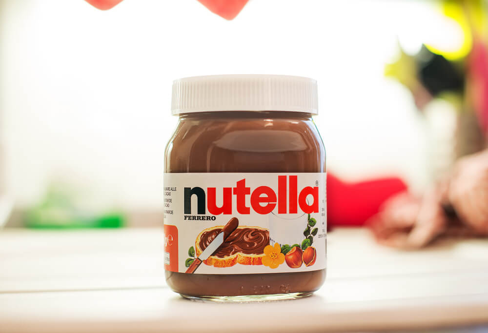 embalagem de creme de avelã nutella como exemplo de fanpage