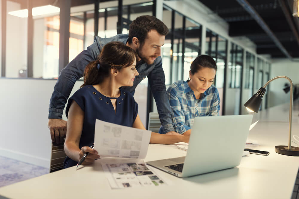 equipe profissional em administração na área de marketing