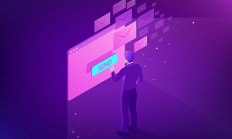 ilustração de email sendo enviado