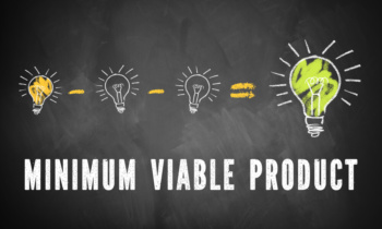 ilustração de lâmpadas e do título Minimun Viable Product