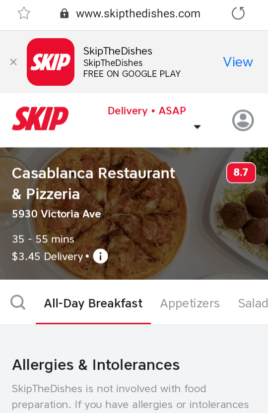Skip the dishes deferred deep link example 