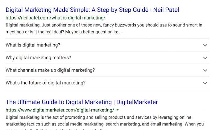 digital marketing improve SEO using FAQschema