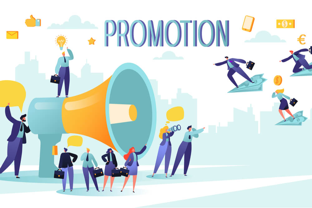 ilustração sobre promoção dentro dos 4ps do marketing digital