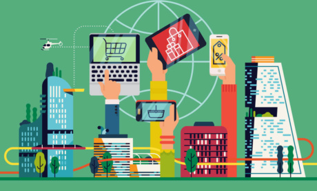 ilustrações obre compras virtuais