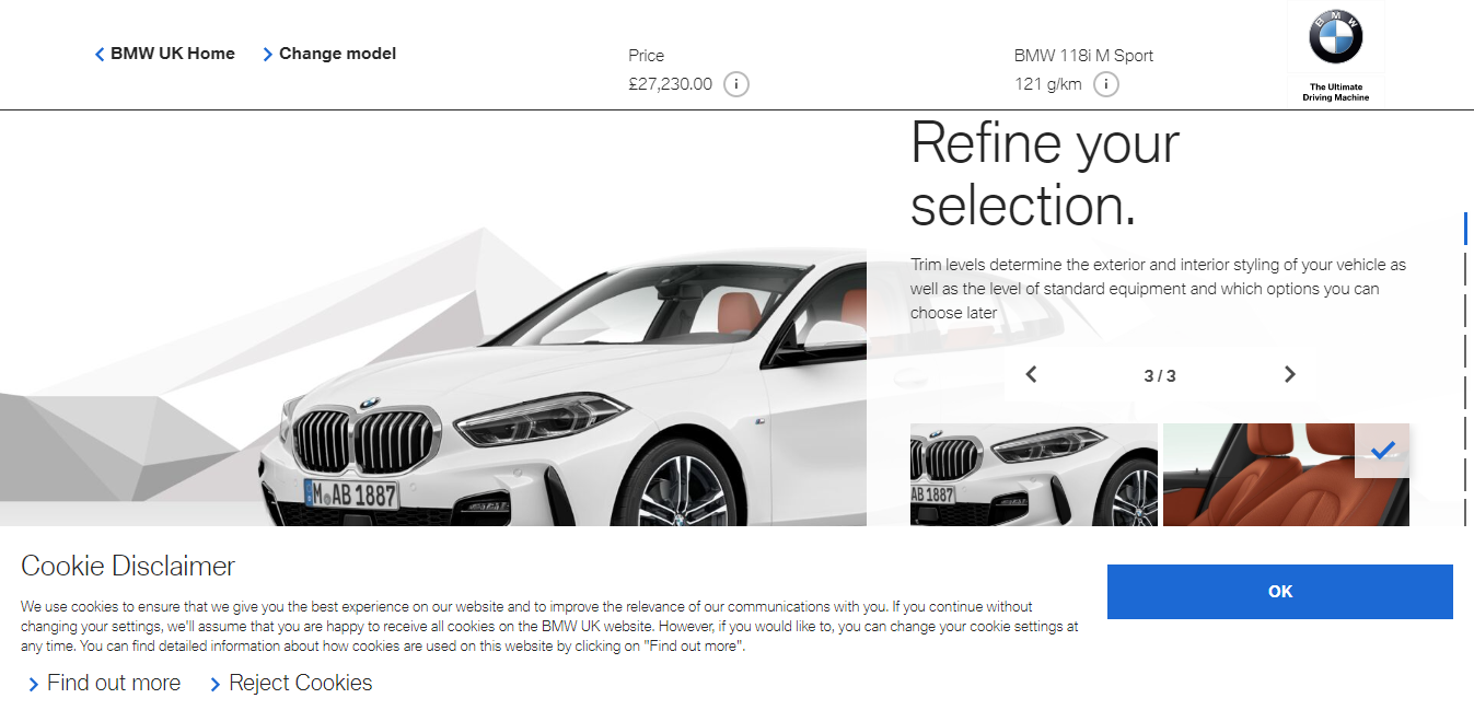 site da marca BMW