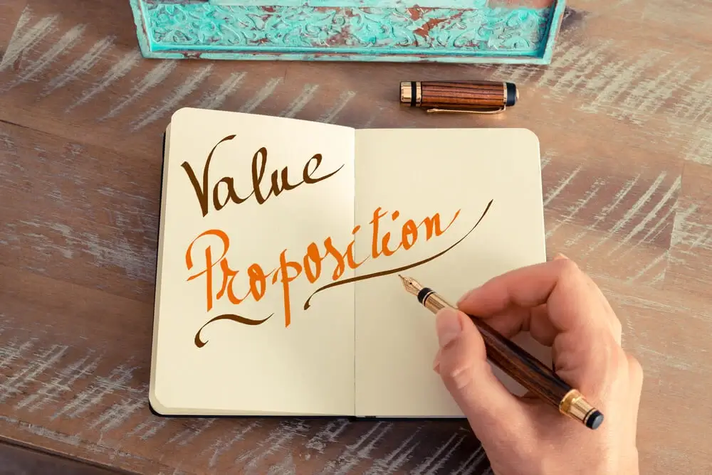 escrita sobre proposta de valor