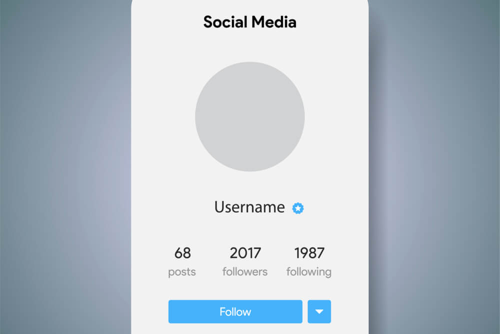 perfil do aplicativo instagram com verificaçao da conta
