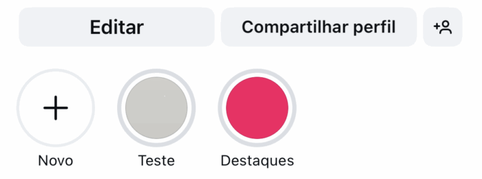 criar novo destaque