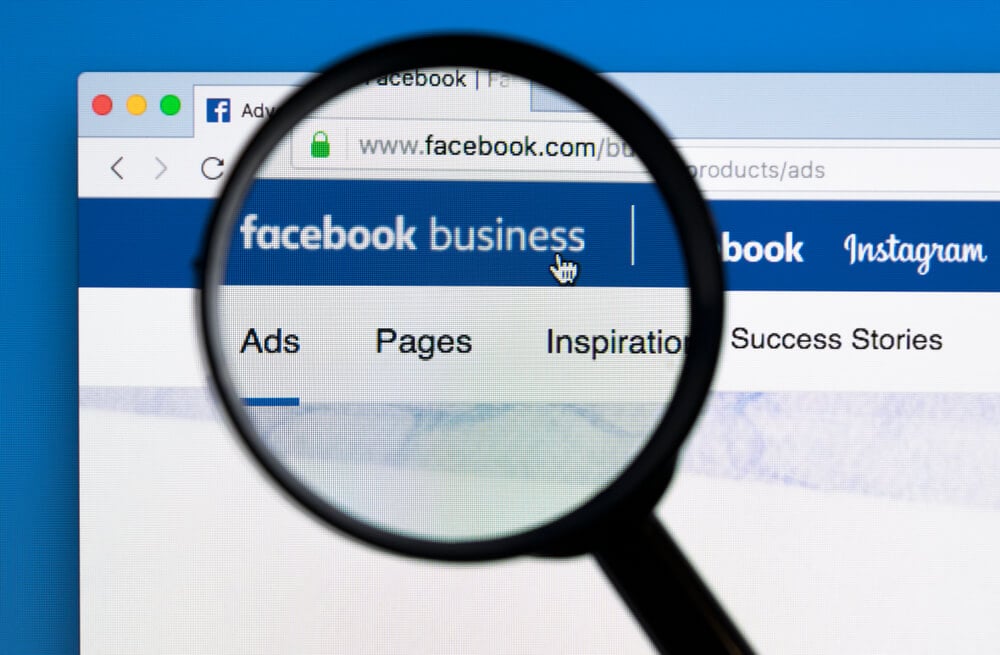 plataforma facebook business em tela de computador